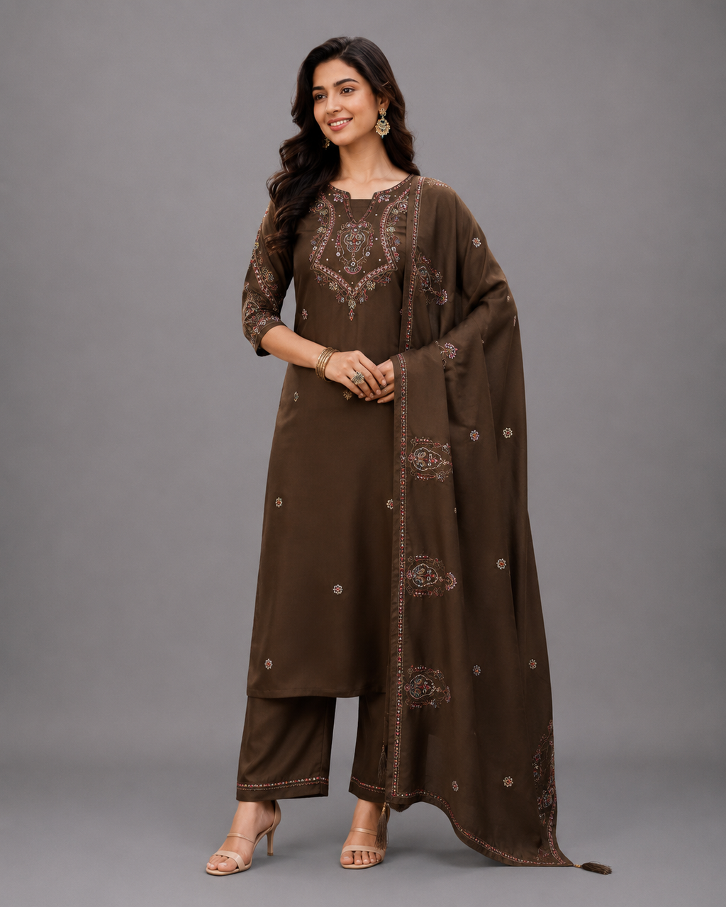 Kurta Pant Set with Dupatta
