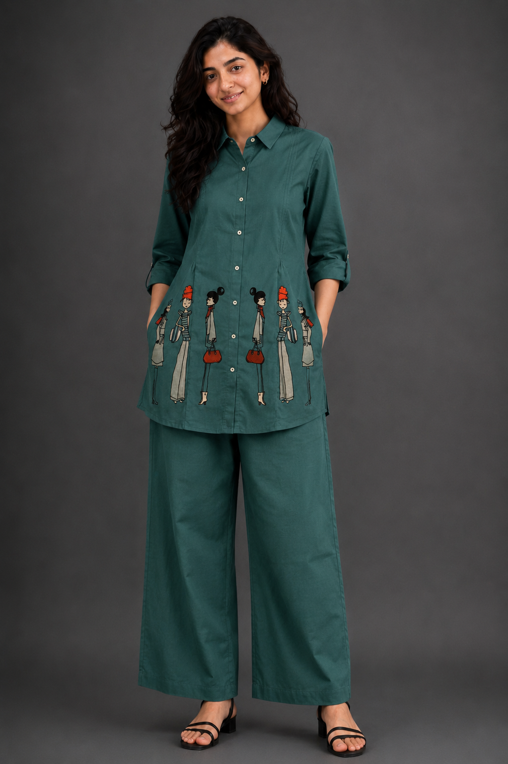 Green Printed Co-ord Set