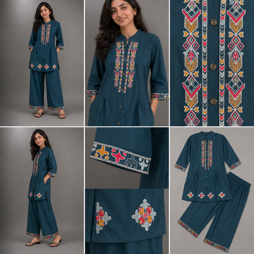 Embroidered Cord-Set