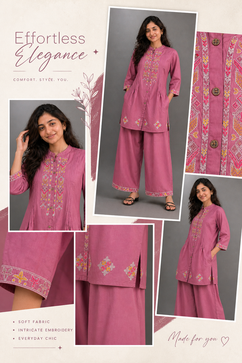 Embroidered Cord-Set