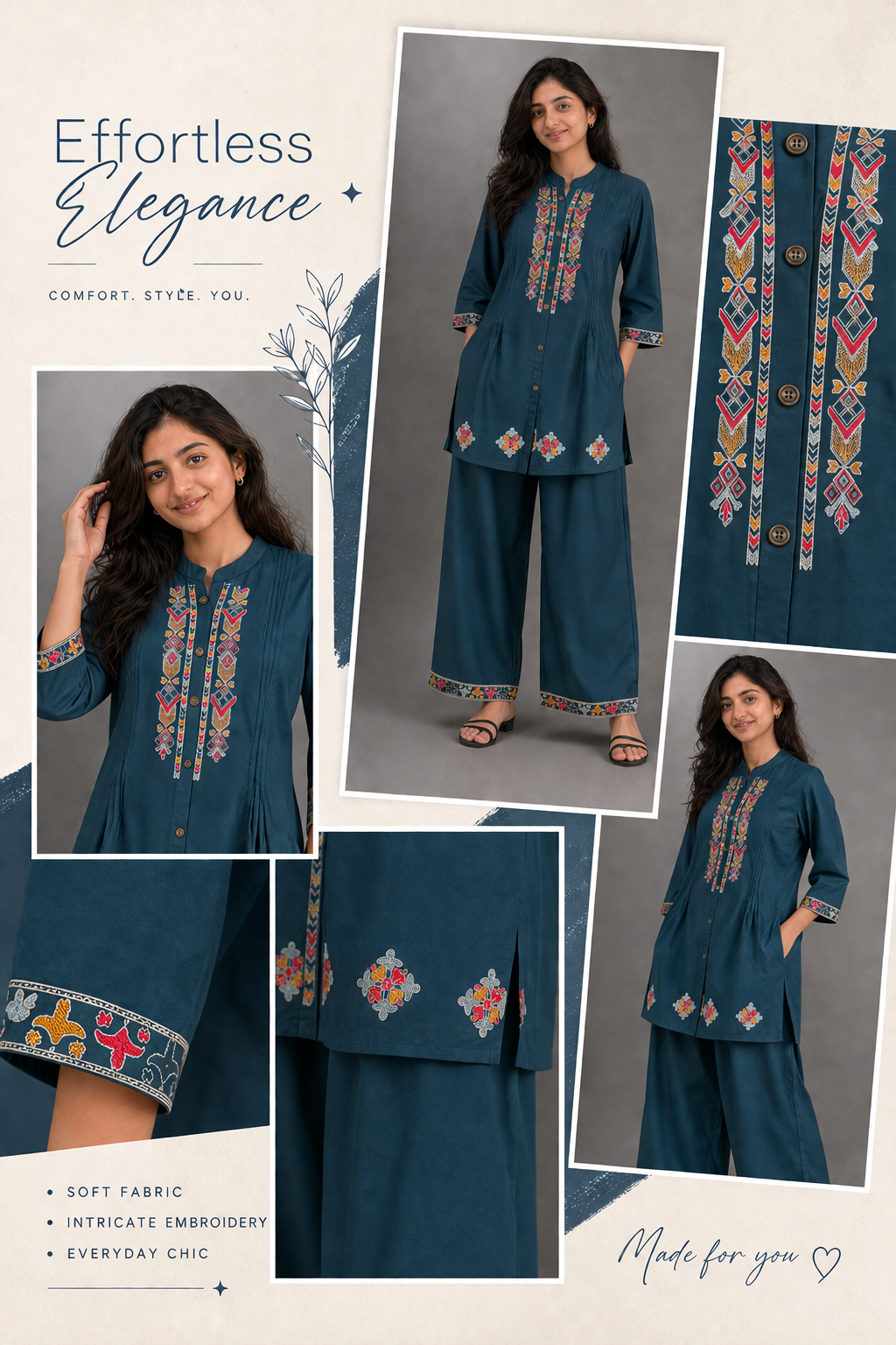 Embroidered Cord-Set
